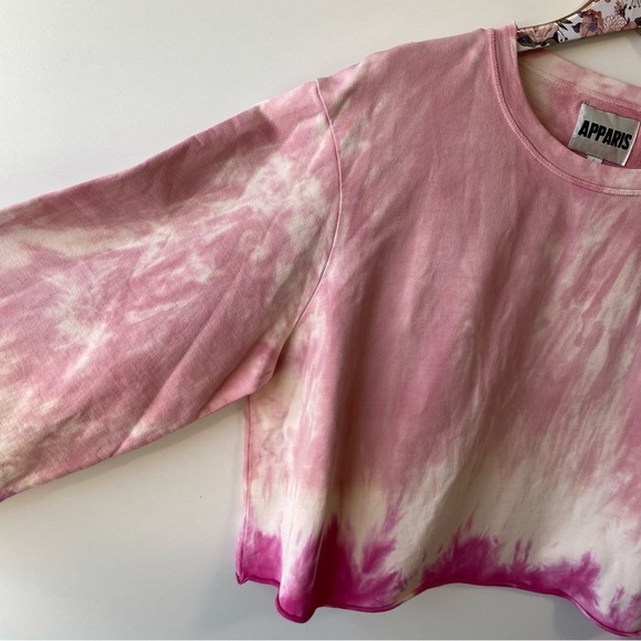 APPARIS Satya Wide Sleeve Tie Dye Sweater! Pink Sweatshirt Large - Picture 7 of 10